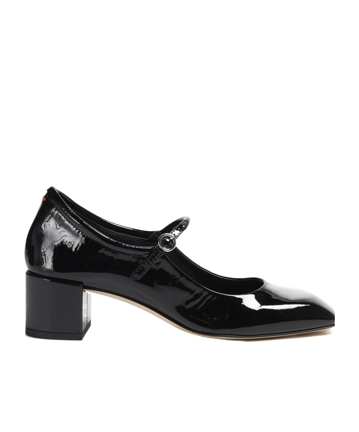 Aeyde Square Toe Leather Block Heel Pumps In Black