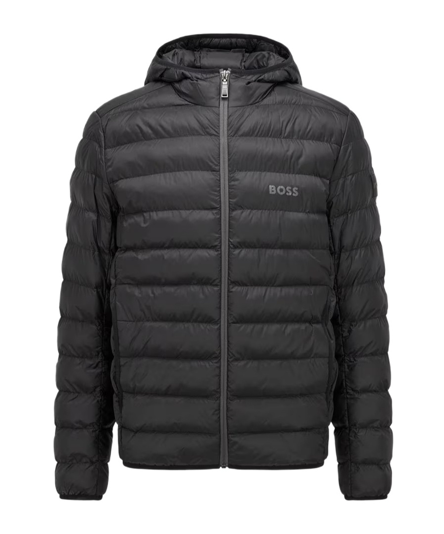 Hugo Boss Calanos Lightweight Puffer Jacket In Black
