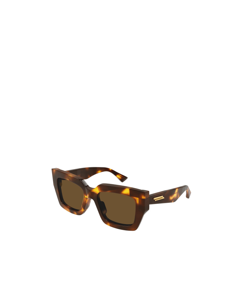Bottega Veneta Geometric Frame Sunglasses In Brown