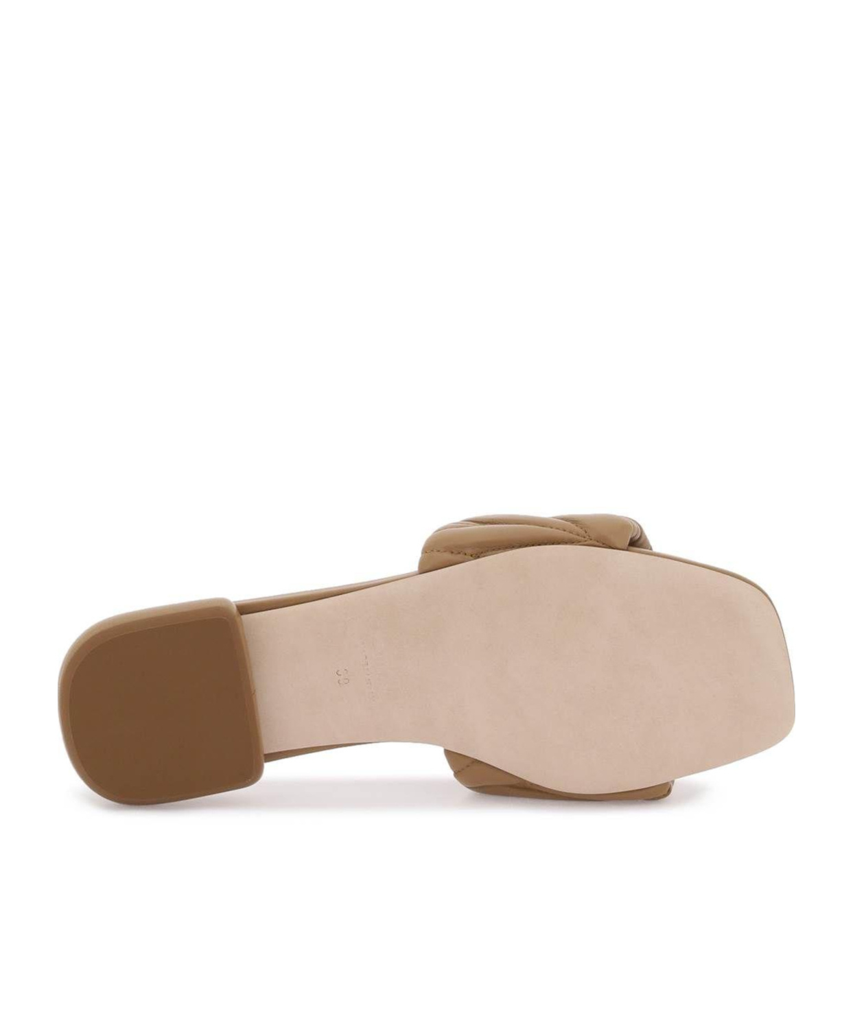 MIU MIU MATELASSÉ NAPPA LEATHER SLIDES