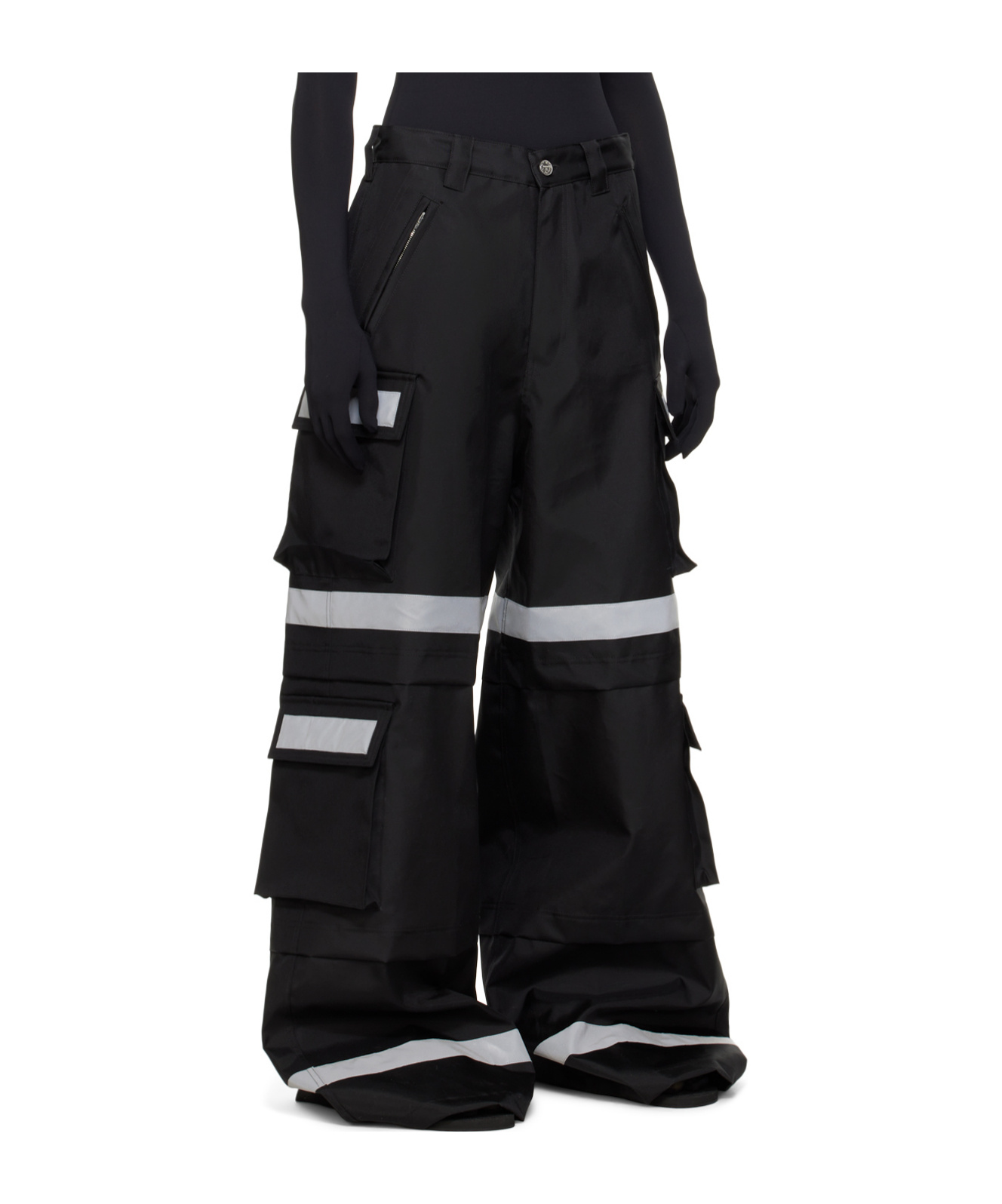Vetements Stitching Details Tooling Casual Pants In Black