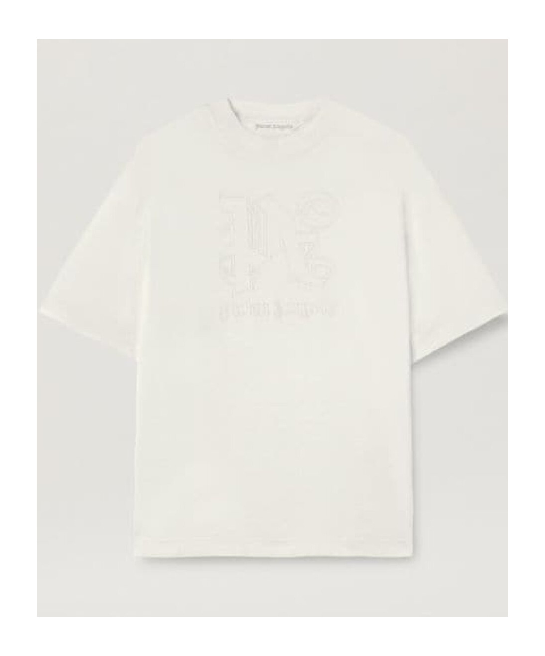 Palm Angels Monogram Embroidered Crewneck T-shirt In White