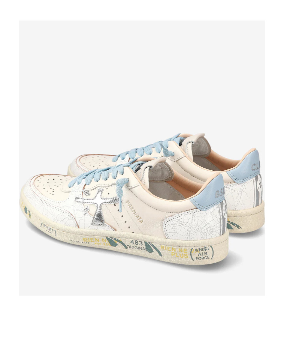 Premiata Bsktclad Strapped Low-top Casual Shoes In White