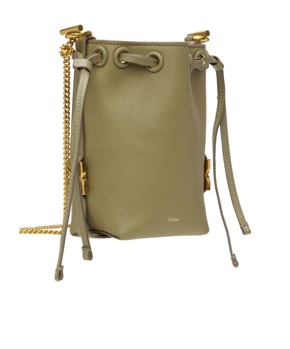 Chloé Marcie Bucket Shoulder Bag In Green