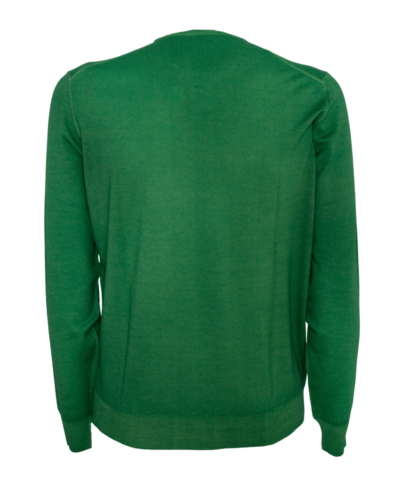 Drumohr Crew-neck Merino Wool Jumper In Green