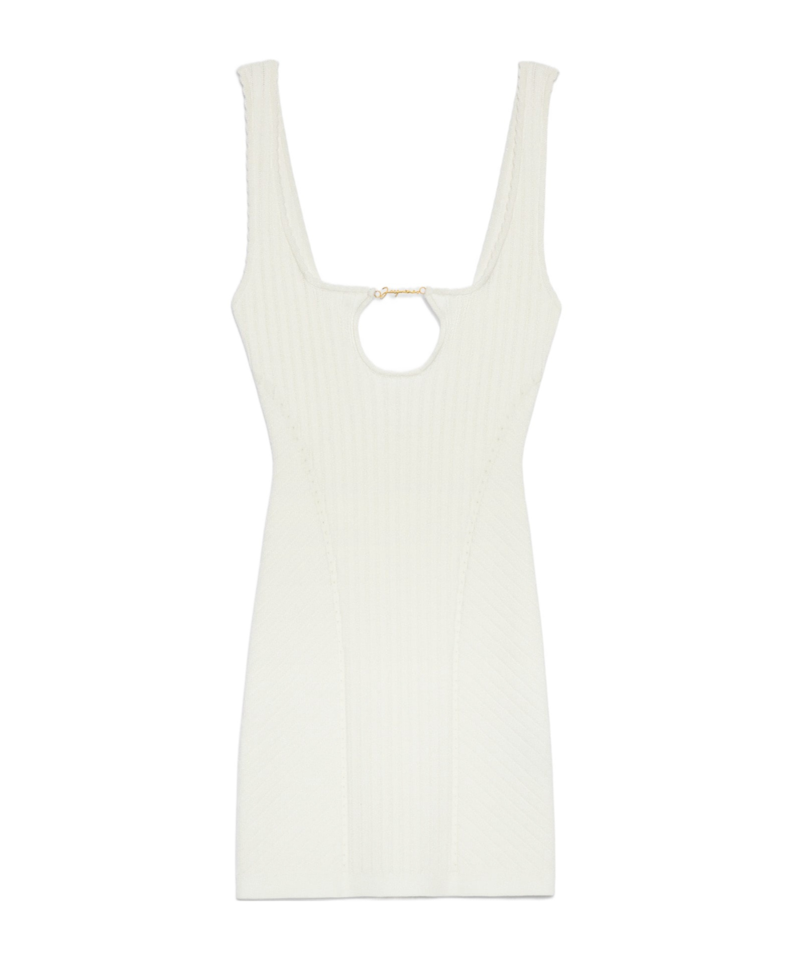 Jacquemus Scalloped Mini Dress In White