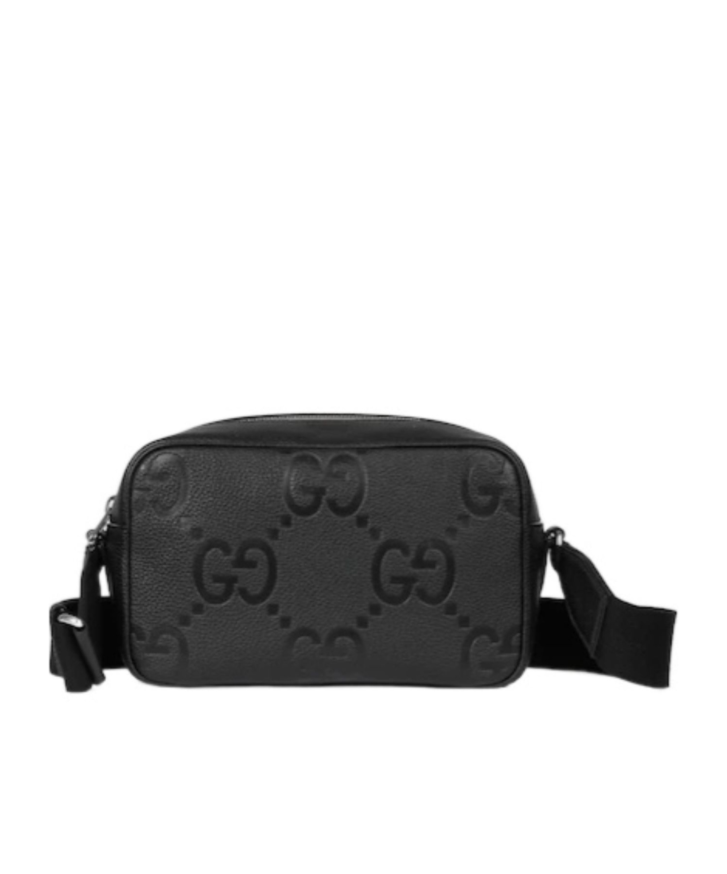Gucci Medium Jumbo Gg Messenger Bag In Black