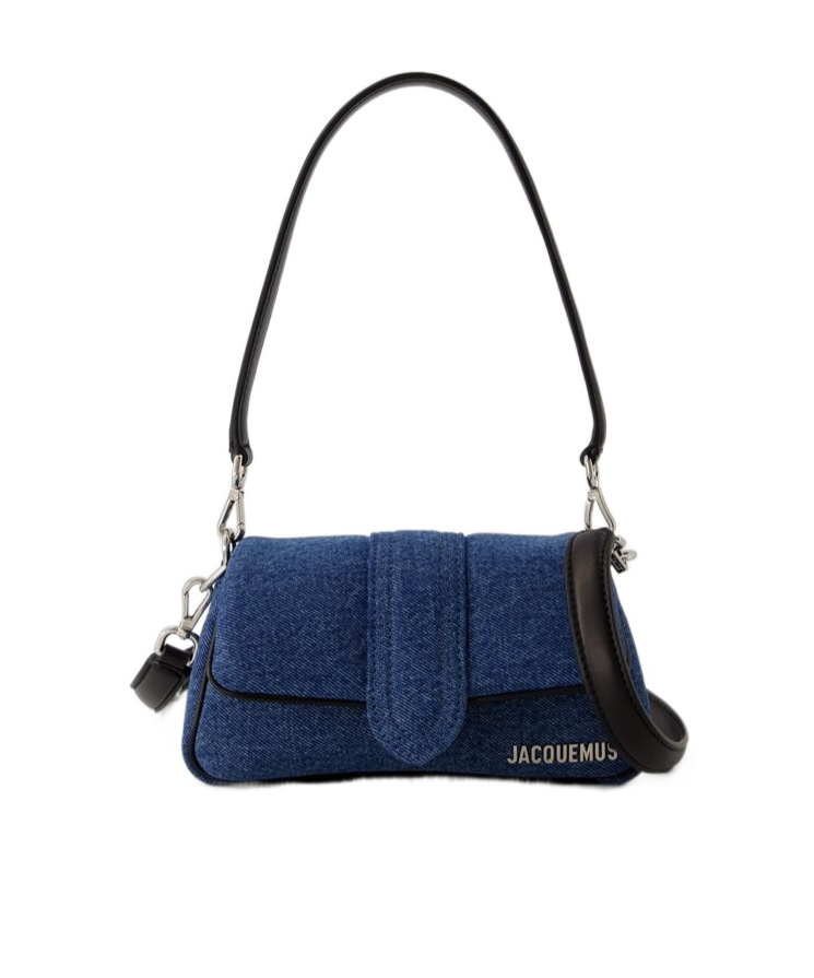 Shop Jacquemus Logo Flip Shoulder Bag In Blue