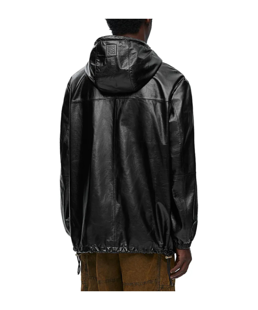 Loewe Zip Closure Hooded Jacket In Black