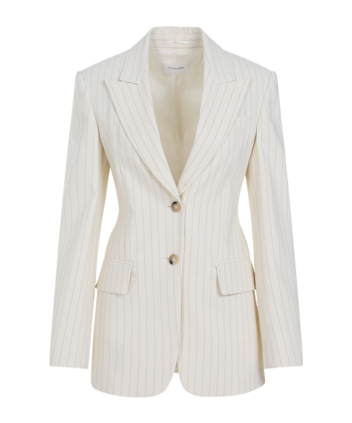 Sportmax Single-breasted Two-button Jacket In White