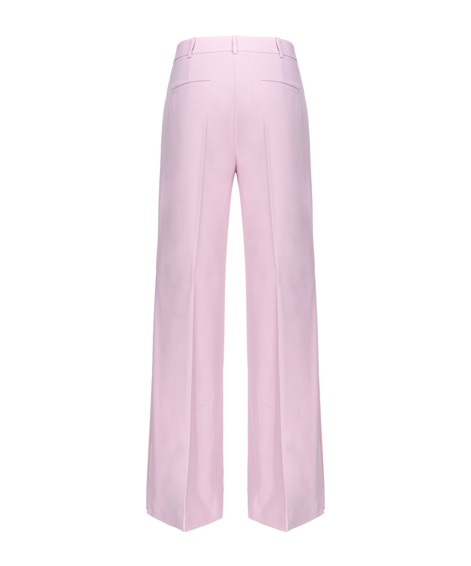 Pinko High-waisted Wide-leg Trousers In Pink