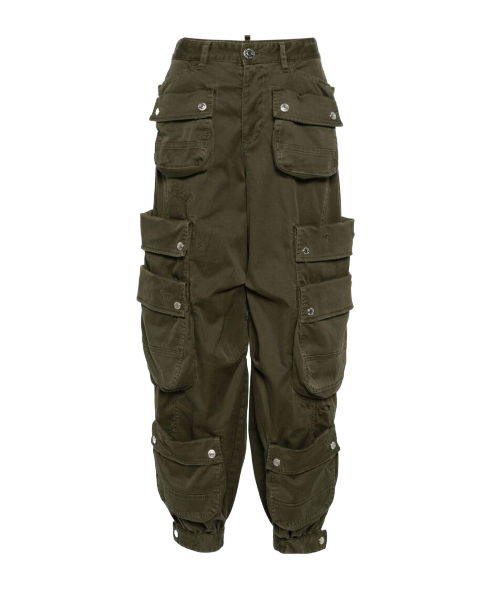 Dsquared2 Wide Leg Cargo Pants In Green