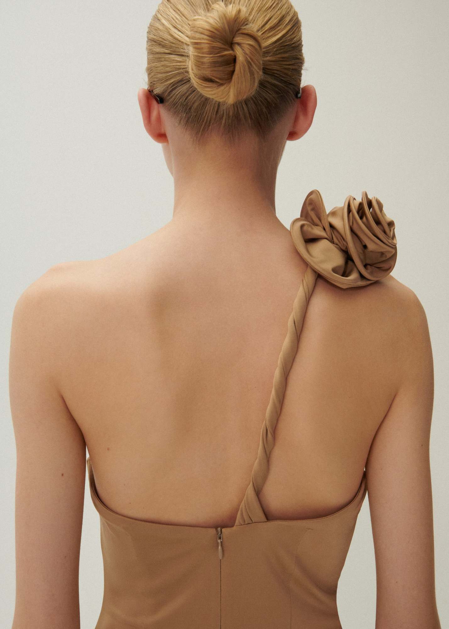 Magda Butrym Rose Decal Dress In Brown