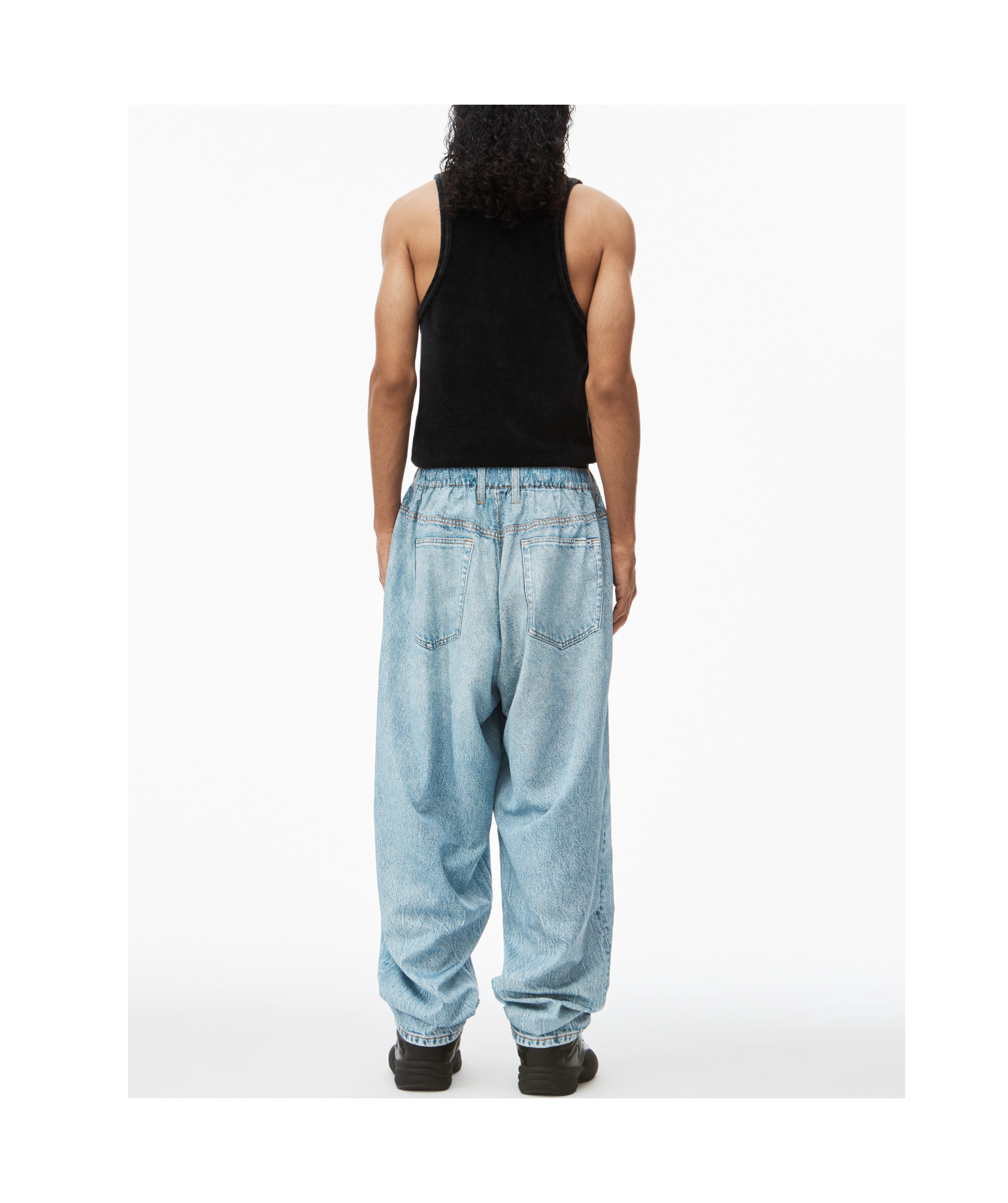 Shop Alexander Wang Elasticated Waist Jeans In Blue
