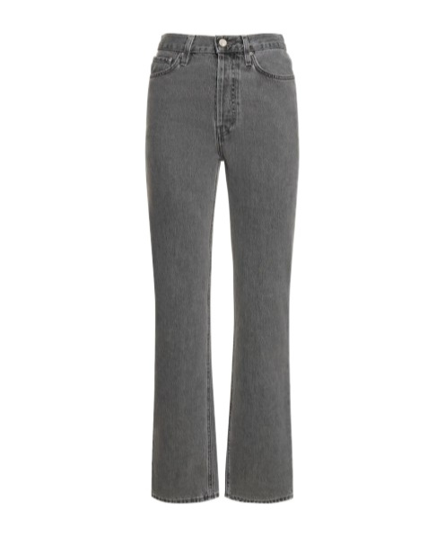 Totême Denim Trousers With Logo Affixed