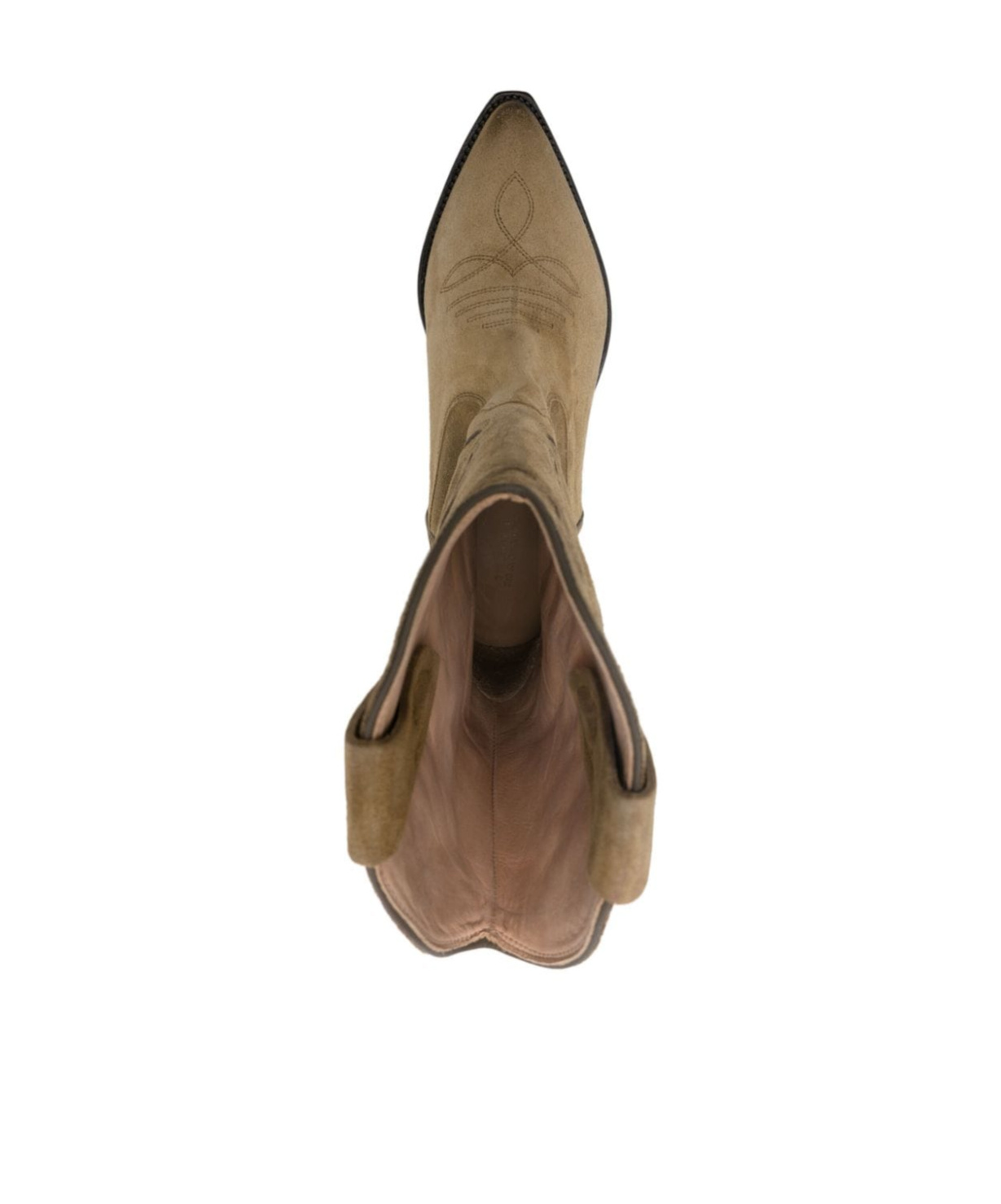 Isabel Marant Duerto Perforated Suede Western Boots In Brown