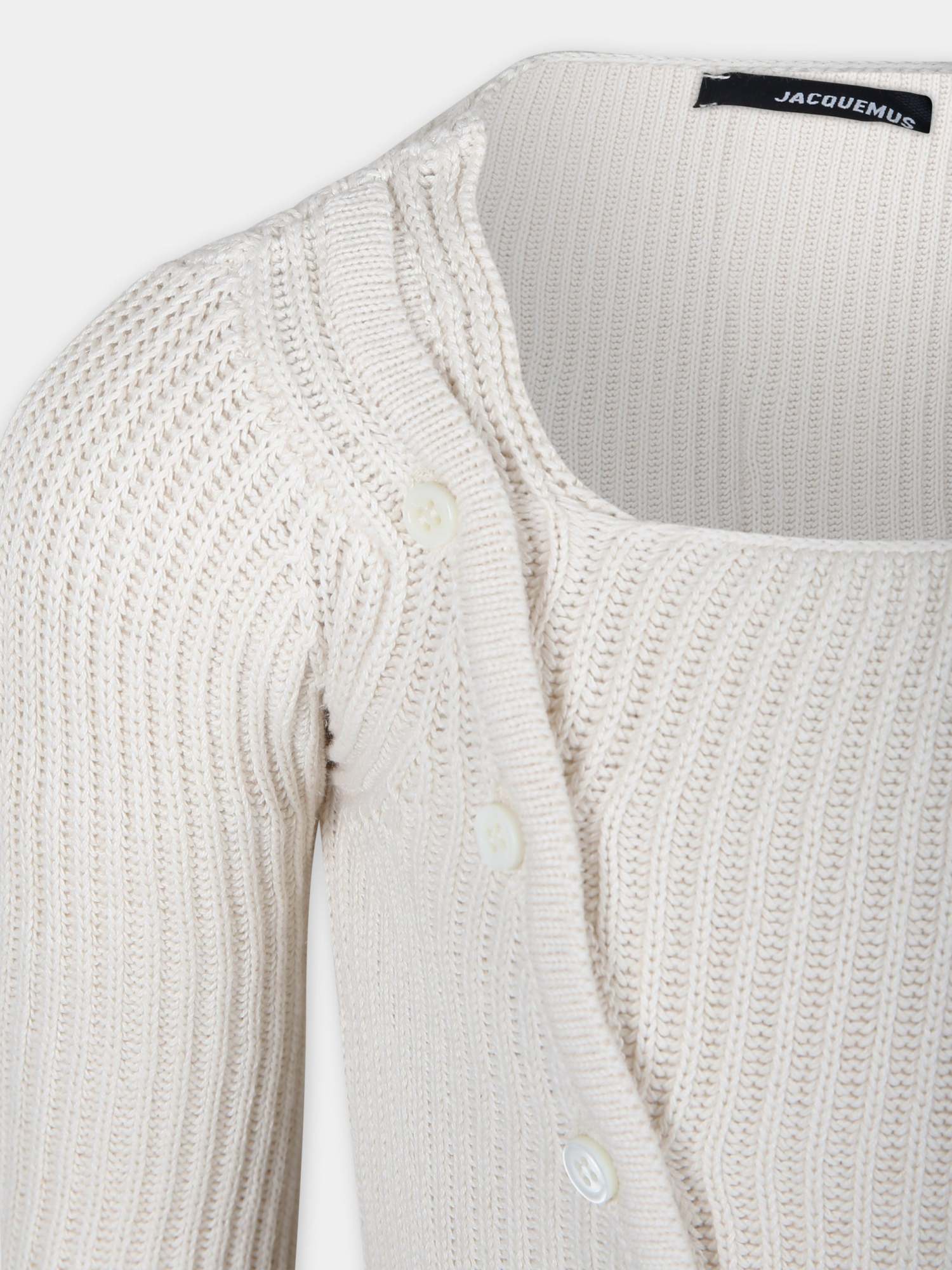 Jacquemus Long-sleeved Cardigan In White