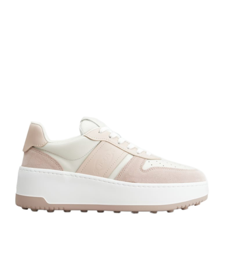 TOD'S LOGO-PRINT LEATHER SNEAKERS