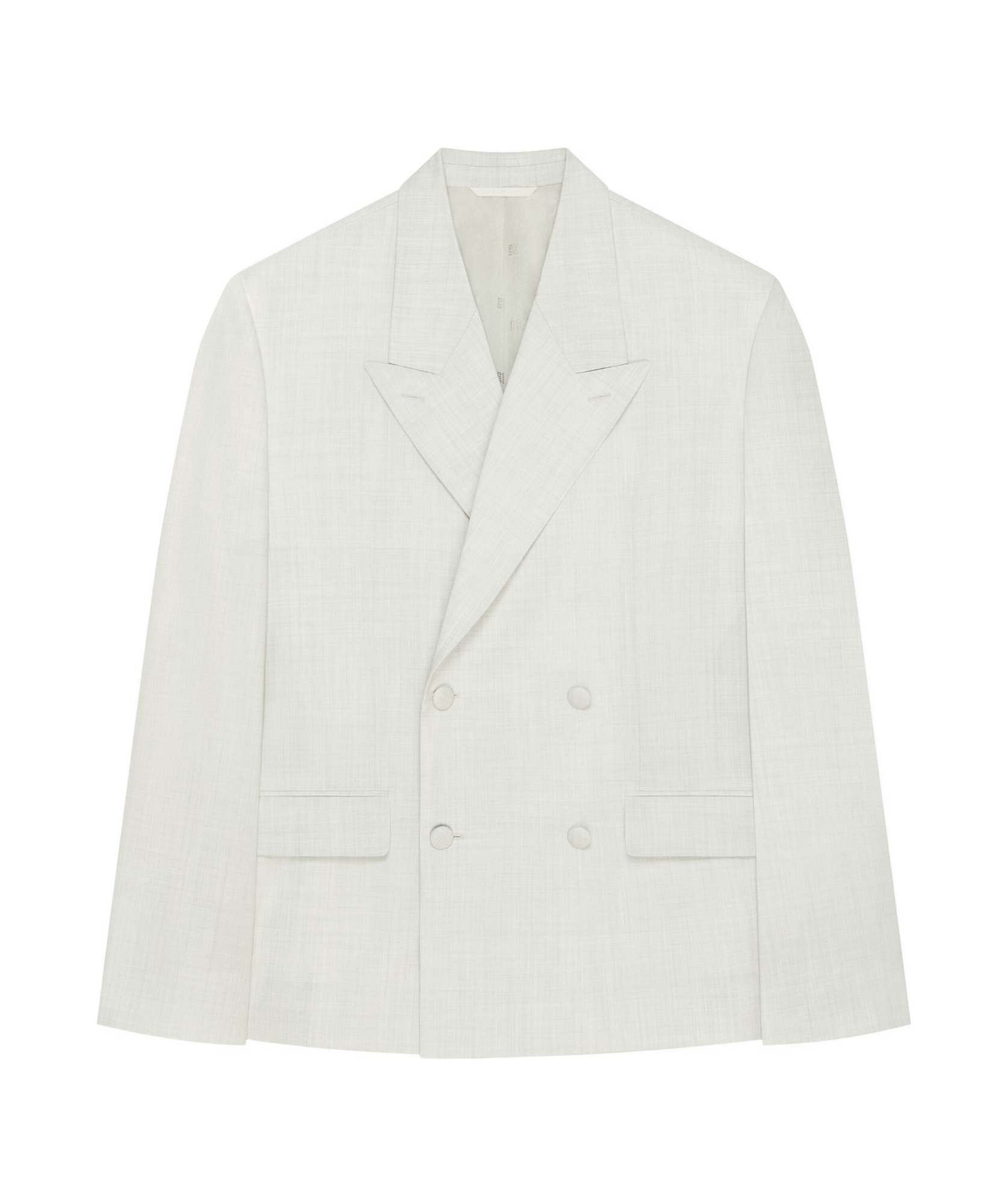 Givenchy Double-breasted Wool Blazer In White