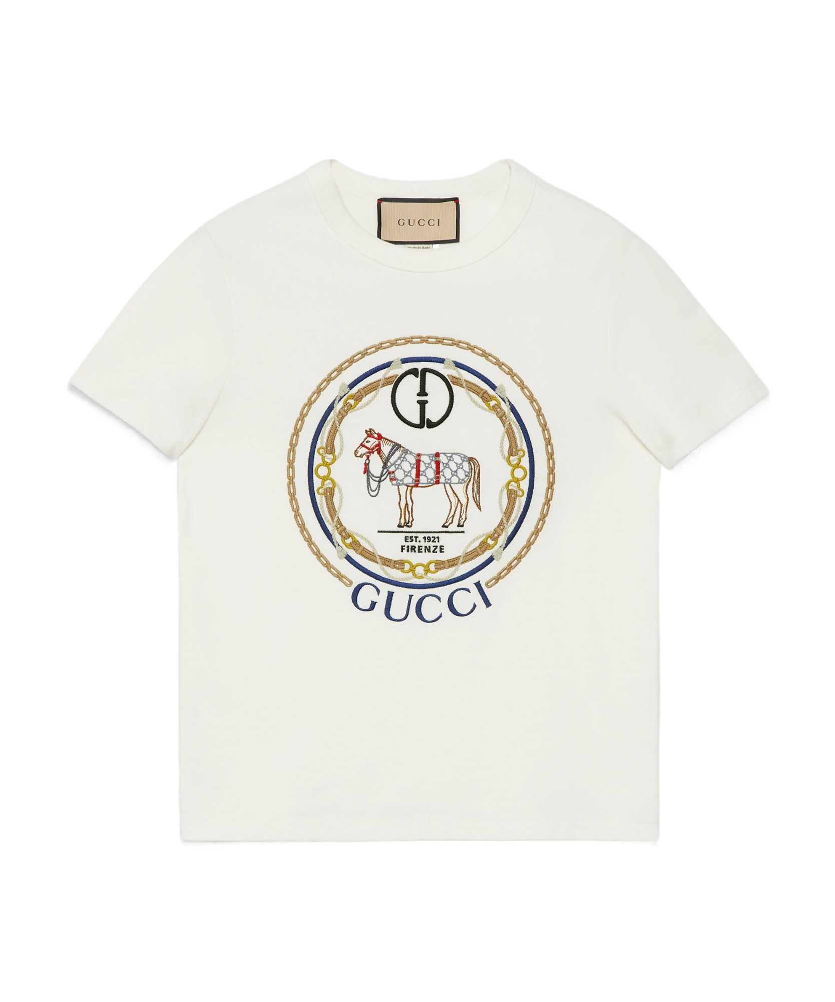 GUCCI COTTON JERSEY T-SHIRT WITH INTERLOCKING G