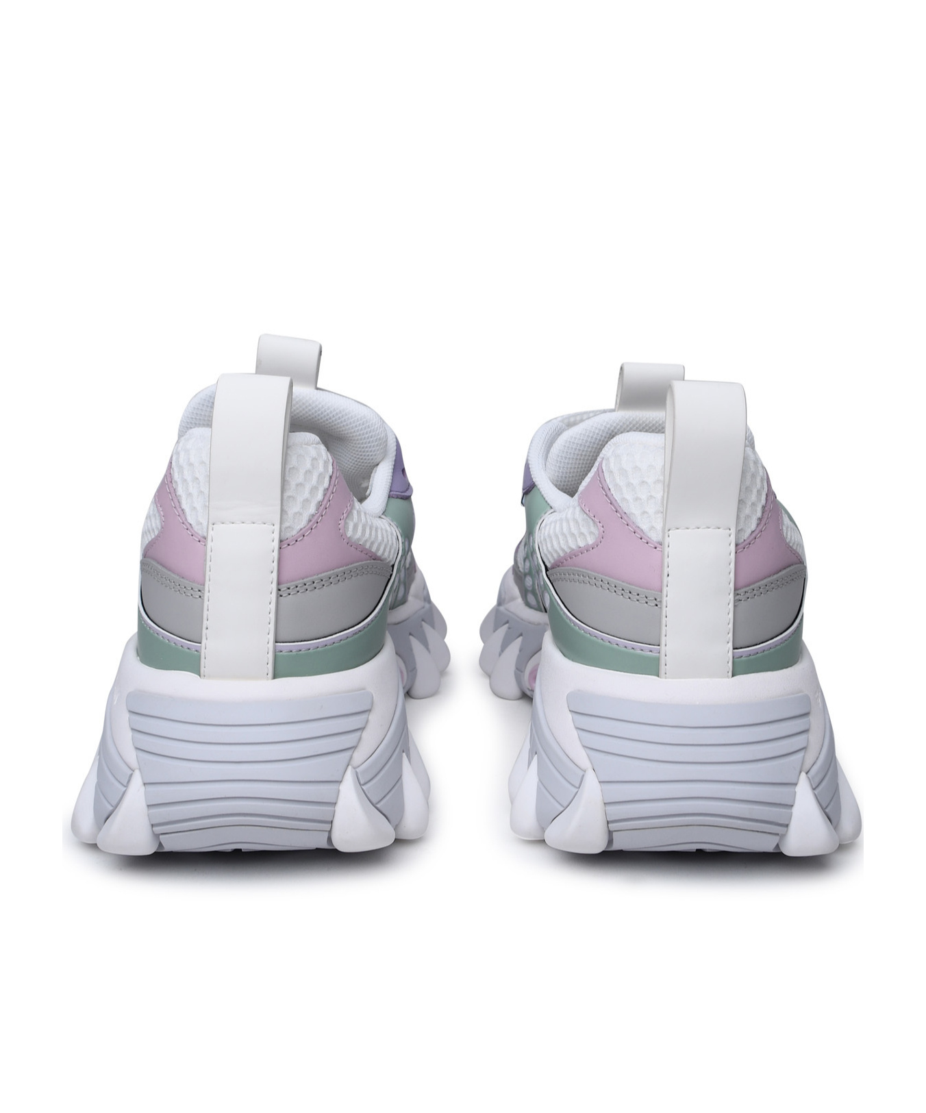 BALMAIN B-EAST PB TRAINERS IN TECHNICAL MATERIALS AND MESH