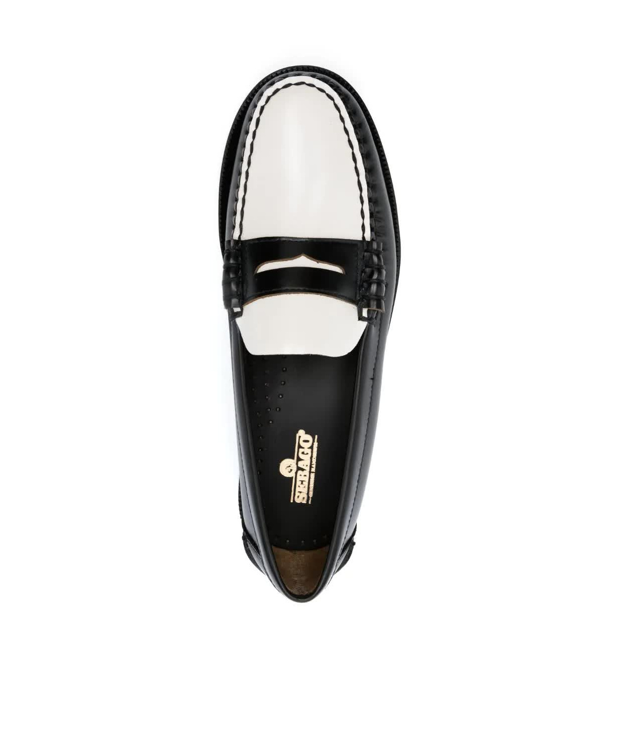 Shop Sebago Two-tone Leather Oxford Shoes In Black