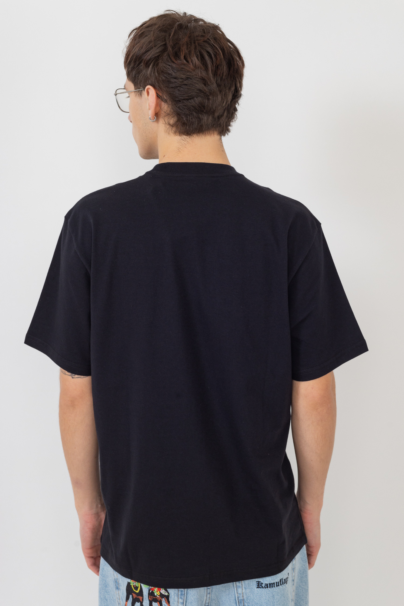 Carhartt Bottle Cap Organic Cotton T-shirt In Black