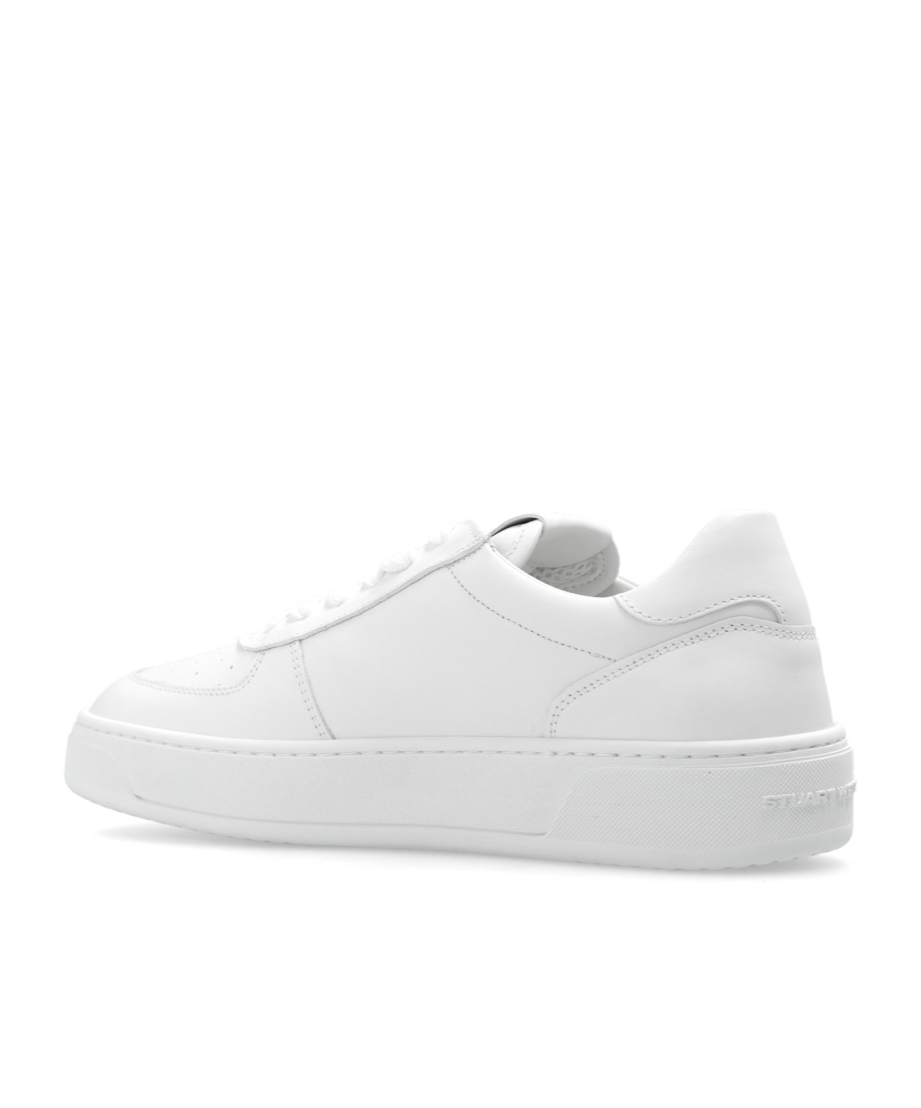 Stuart Weitzman Courtside Monogram Low-top Sneakers In White