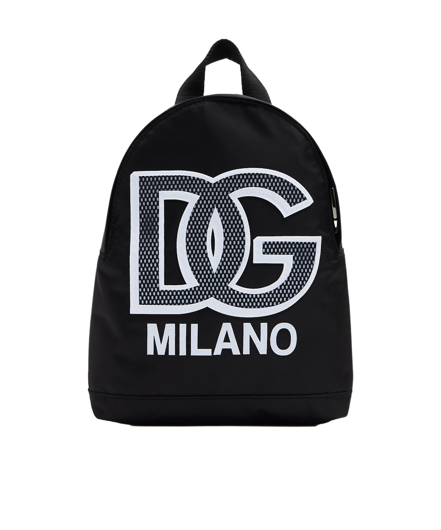 Dolce & Gabbana Logo-patch Gabardine-weave Backpack In Black