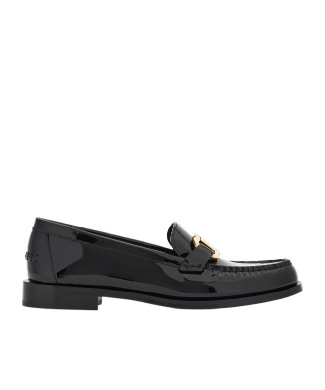 Shop Ferragamo Salvatore Gancini Ornament Moccasins In Black