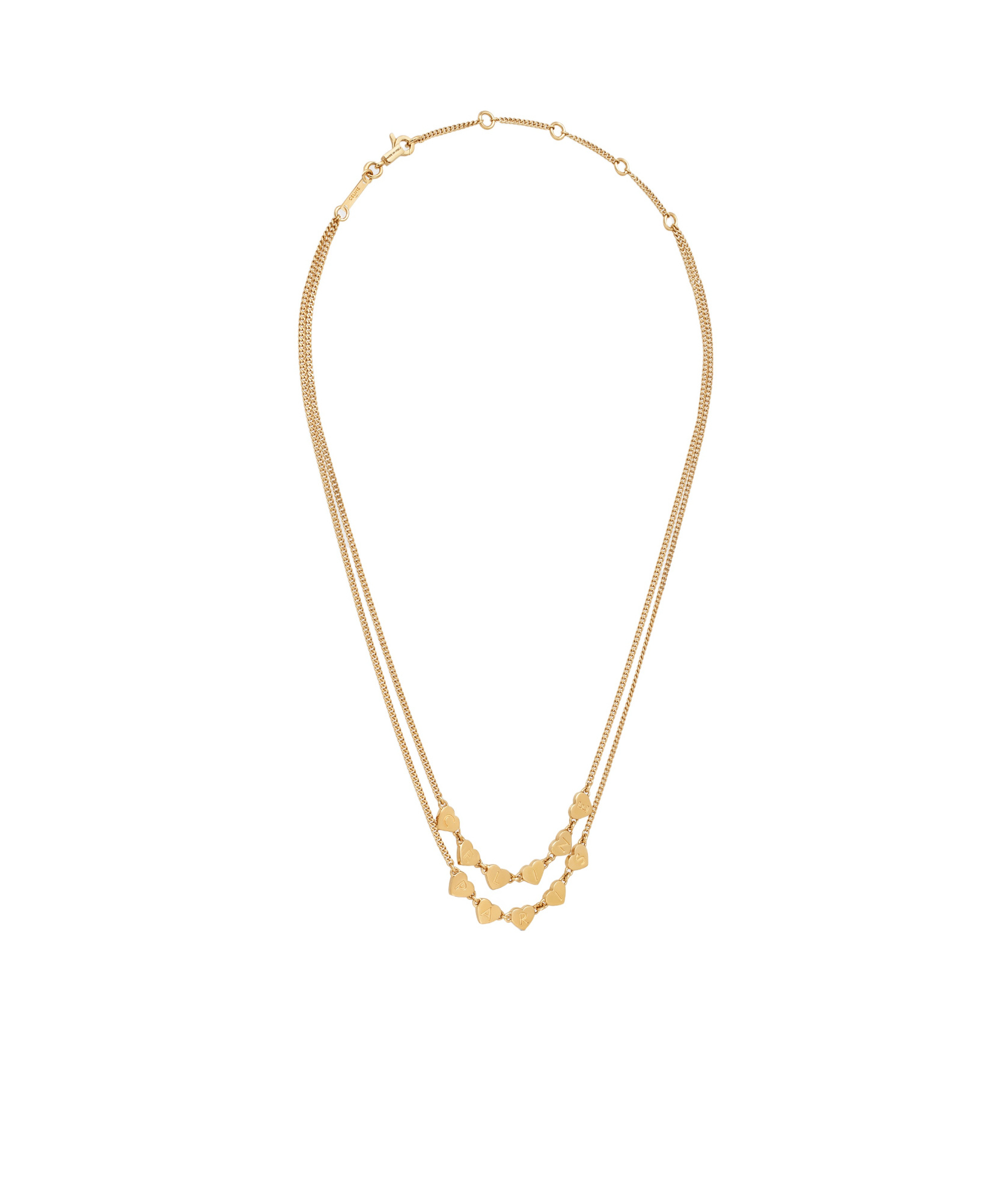 Celine C É Cor Ur  Double Necklace In Yellow