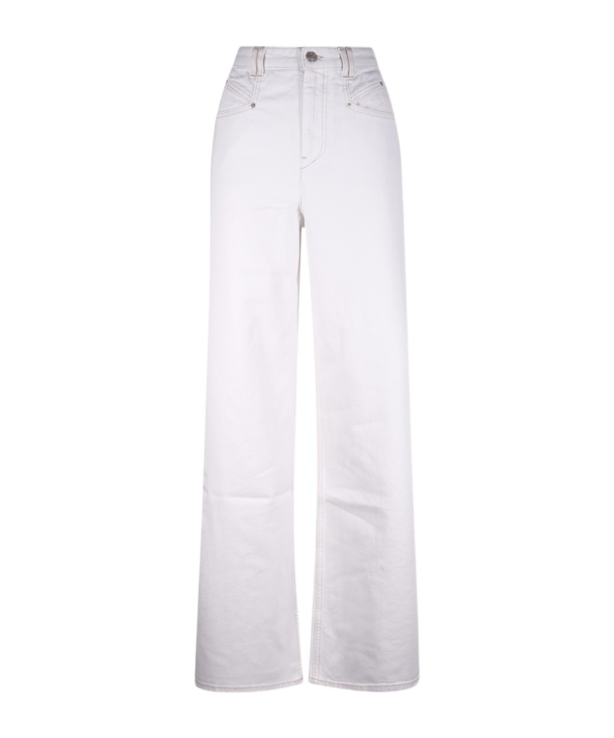 Isabel Marant Étoile Gz Lemon Wide-leg High-rise Trousers In White