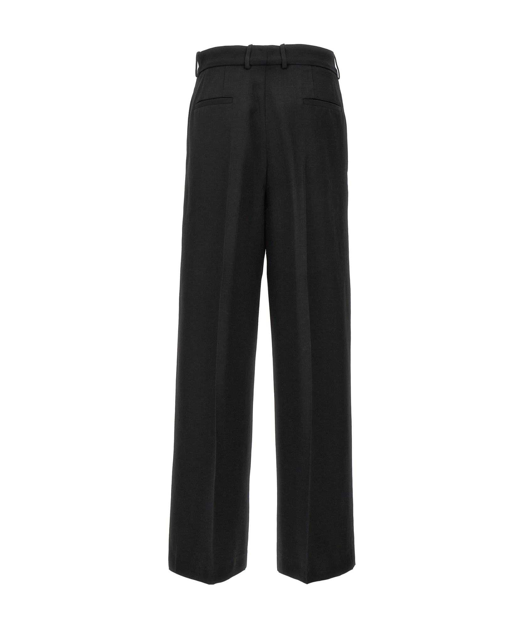Jil Sander Elasticated-waist Wide-leg Trousers In Black