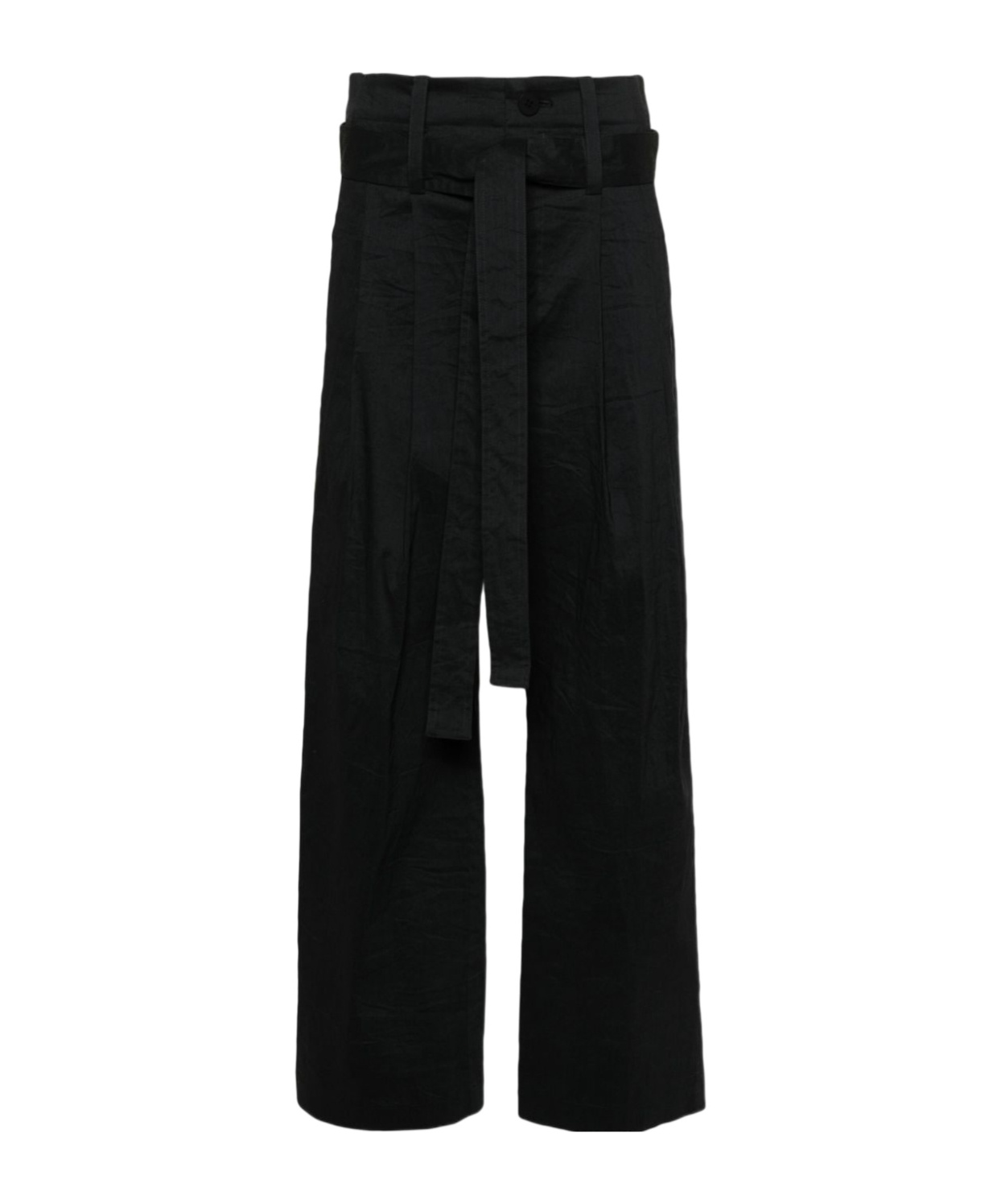 Shop Issey Miyake Shaped Membrane Wide-leg Trousers In Black