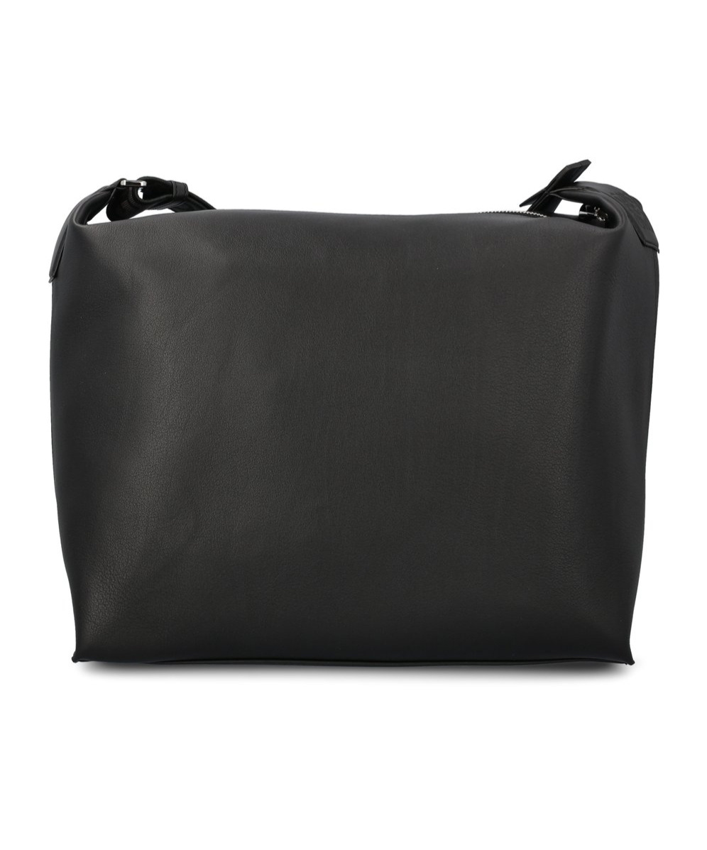 Loewe Cubi Leather Messenger Bag In Black