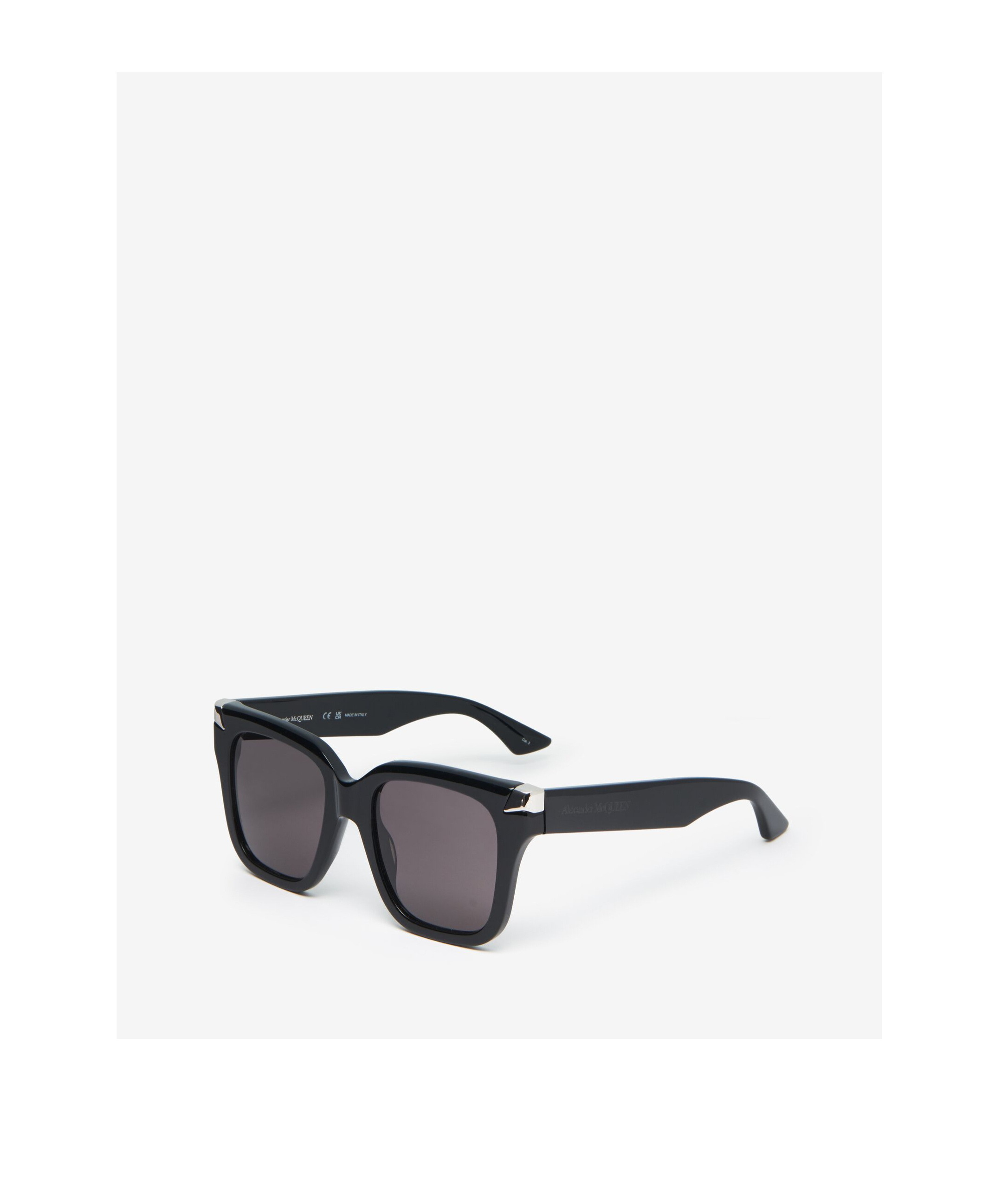 Alexander Mcqueen Acetate Punk Rivet Sunglasses In Black