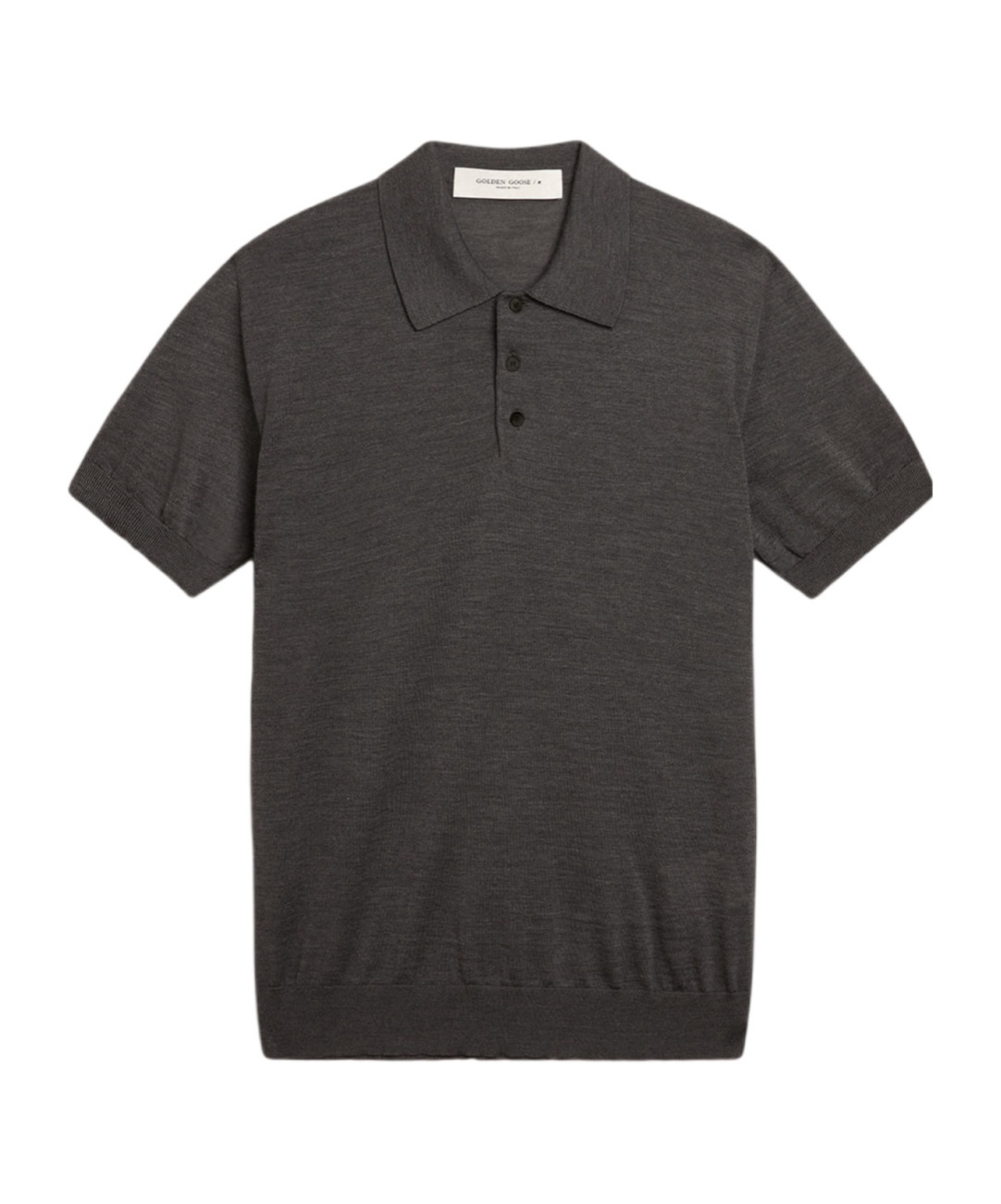 Golden Goose Wool Polo Shirt In Black