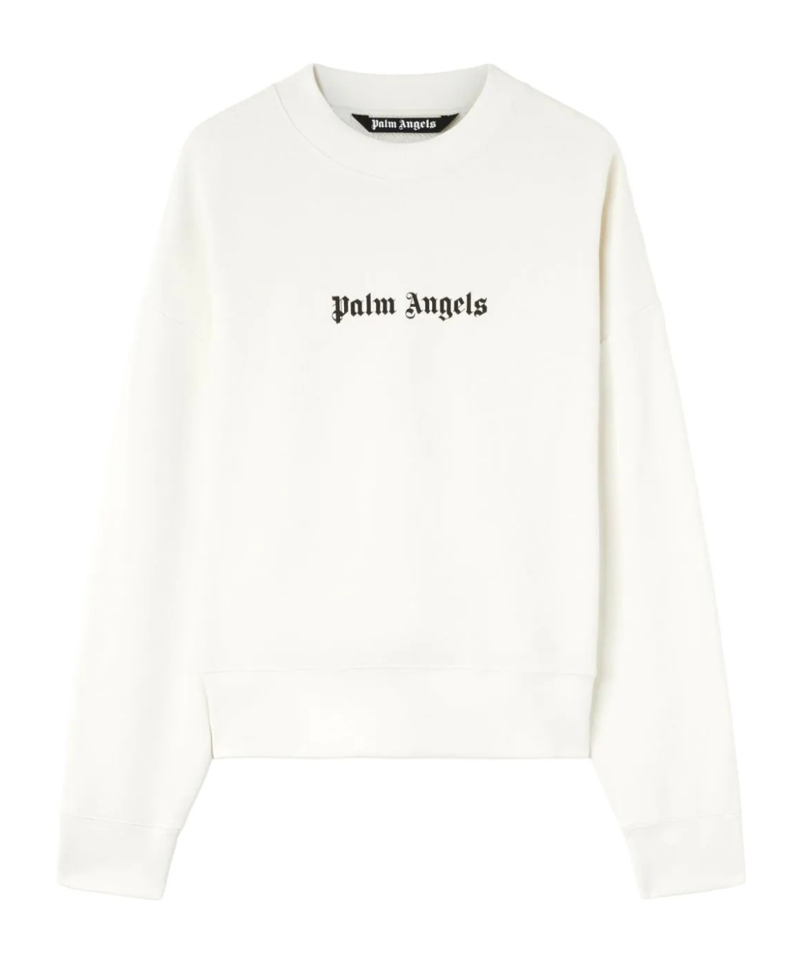 Palm Angels "classic Logo" Merino Wool And Cashmere Sweater In White