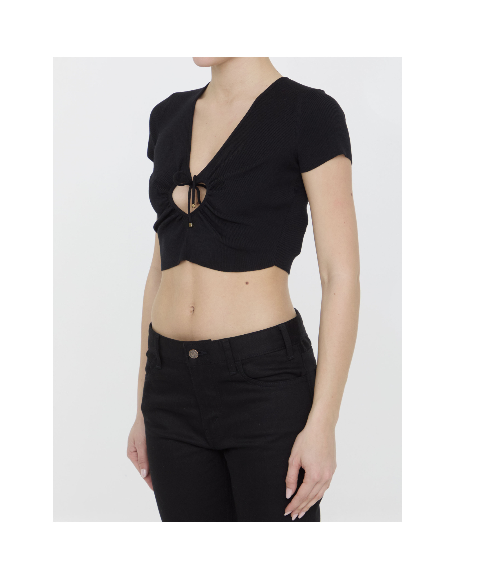Celine Short T-shirt In Black