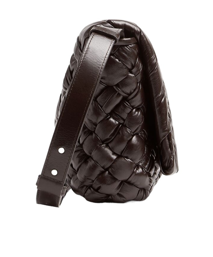 Bottega Veneta Rumple Messenger Woven Crossbody Bag In Brown