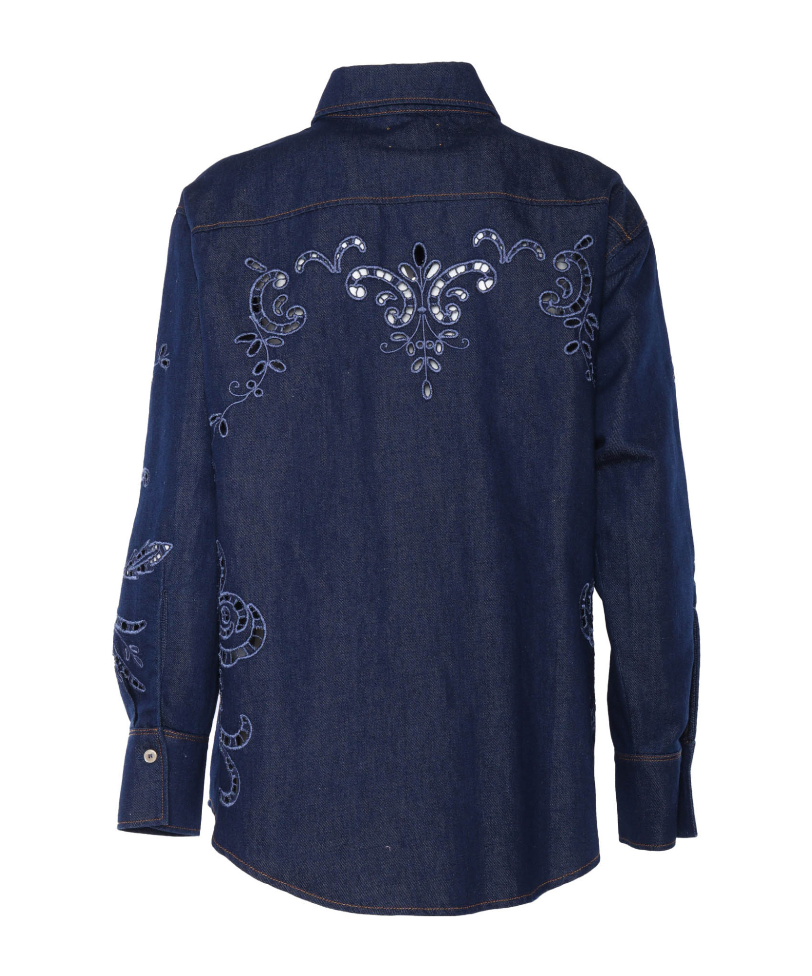 Forte Forte Dark Blue Denim Shirt In Blue
