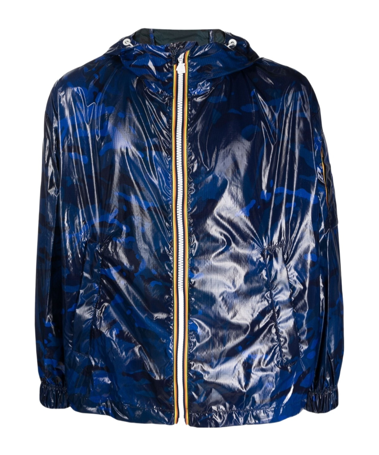 K-way Navy Blue Claudey Hooded Jacket In Blue