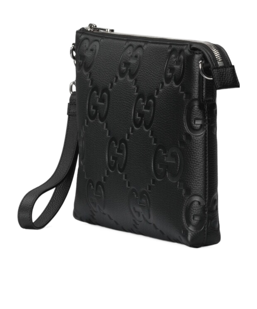 Gucci Gg Jumbo Medium Crossbody Bag In Black