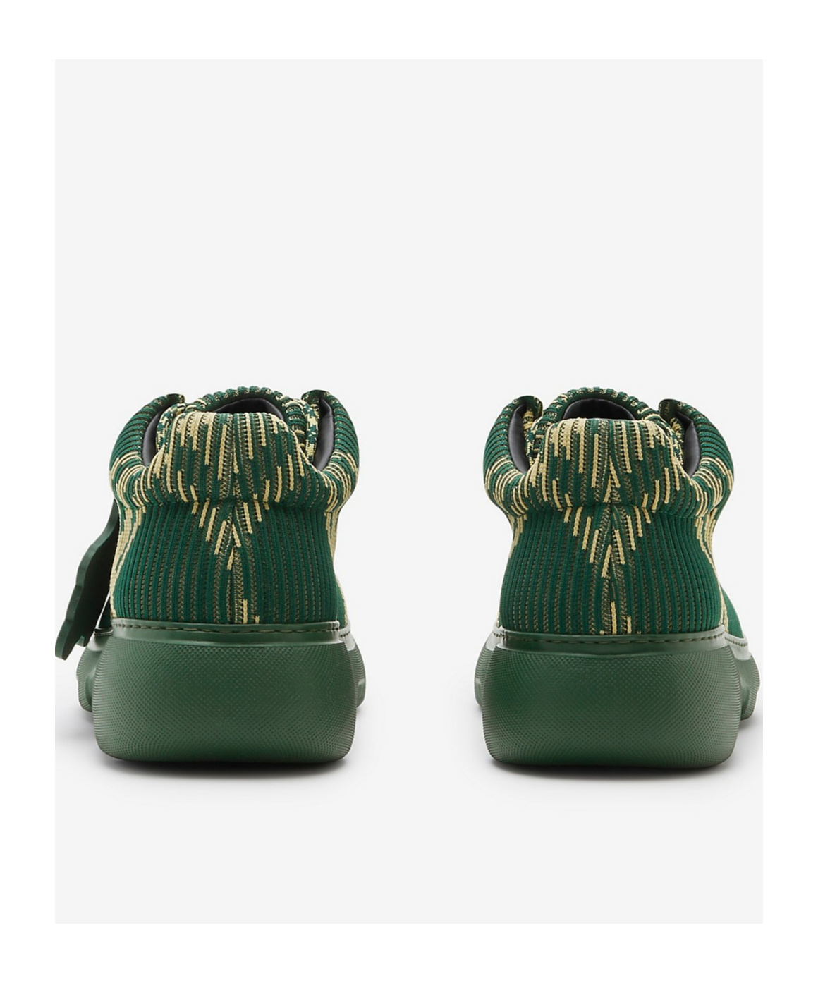 Burberry Embroidered Fabric Creeper Lace-up Shoes In Green