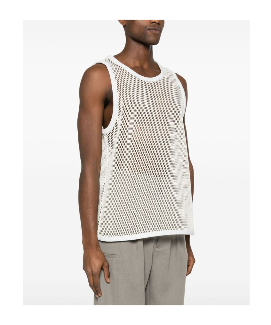 Jil Sander Open-knit Tank Top In White