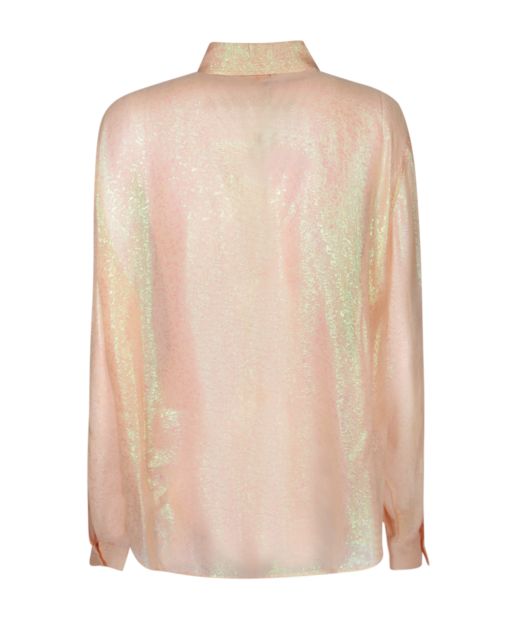 Shop Forte Forte Long-sleeved Chiffon Shirt In Nude