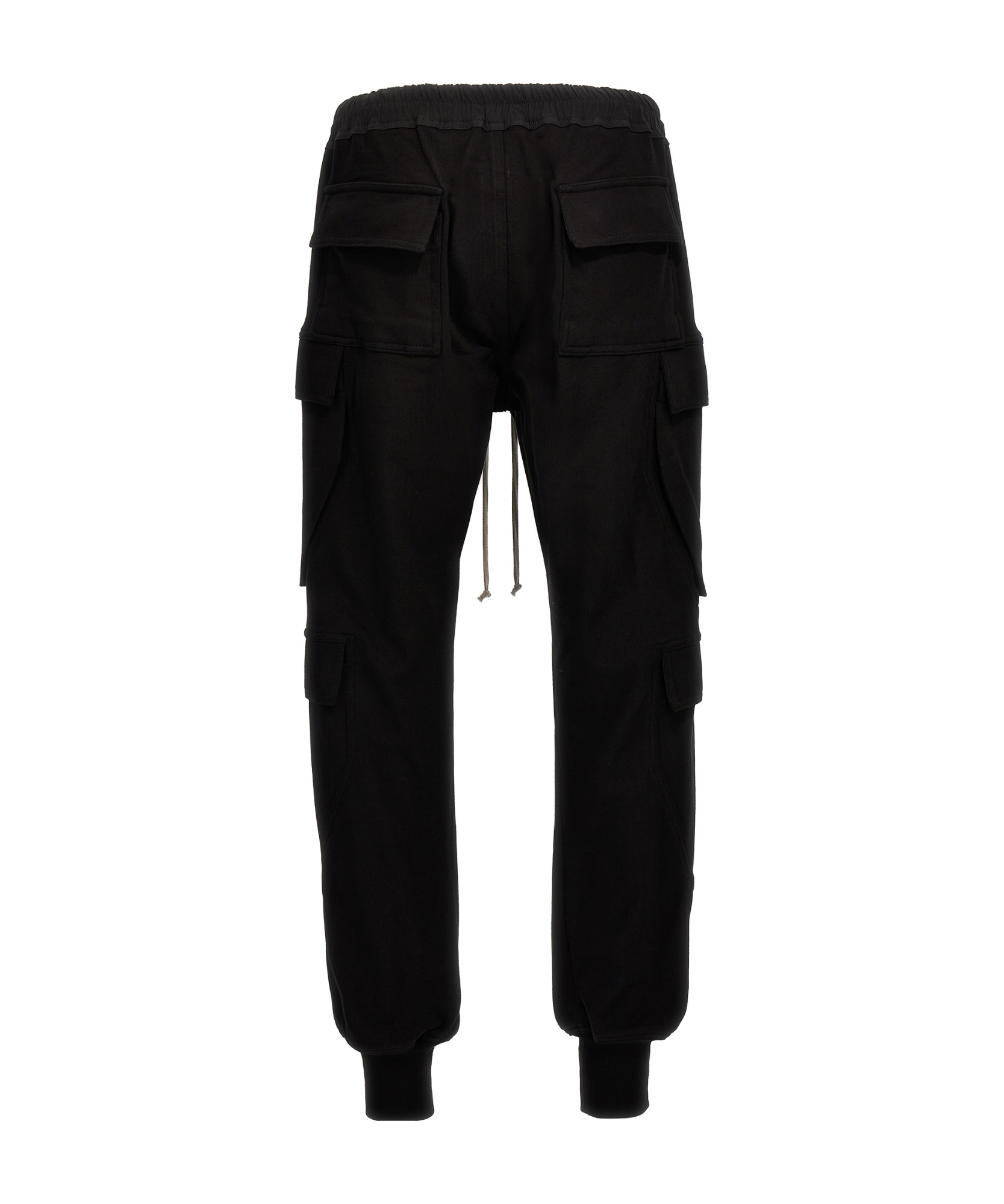 Rick Owens Men Mastodon Megacargo Organic Cotton Jogging Trouser In Black