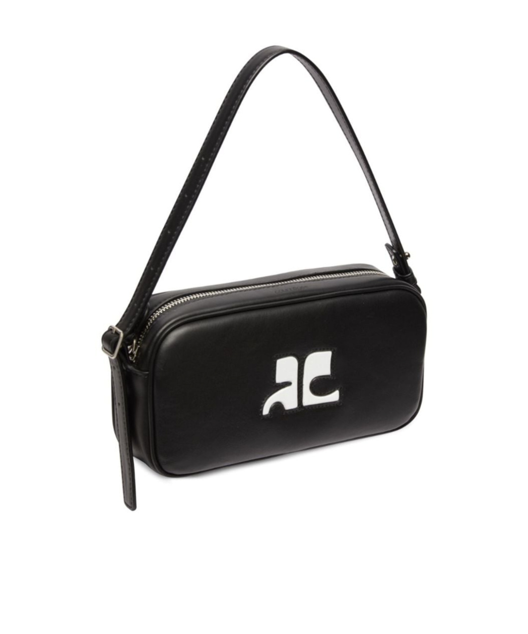 Courrèges Reedition Baguette Leather Bag In Black