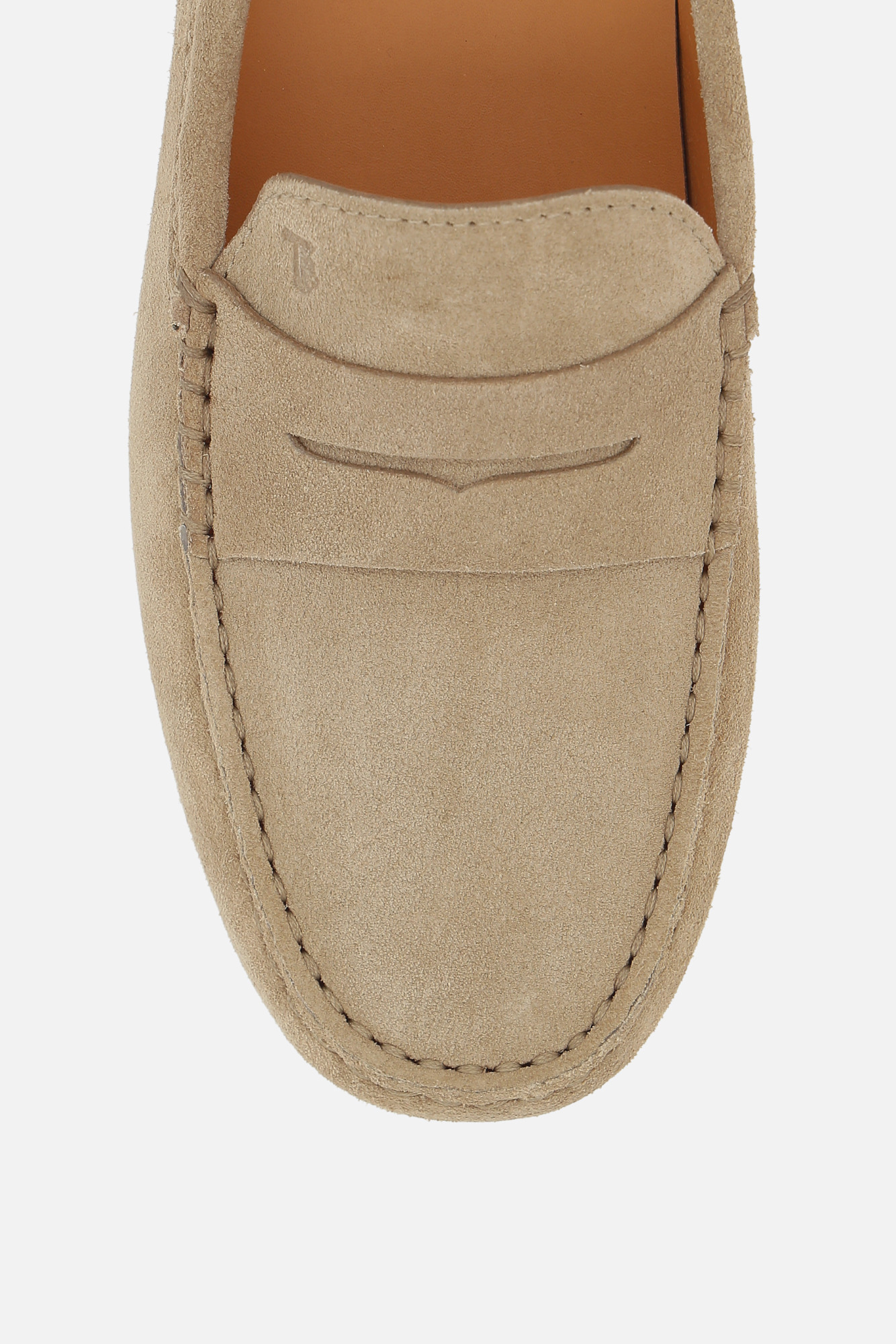 Tod's Gommino Suede Driving Loafers In Nude
