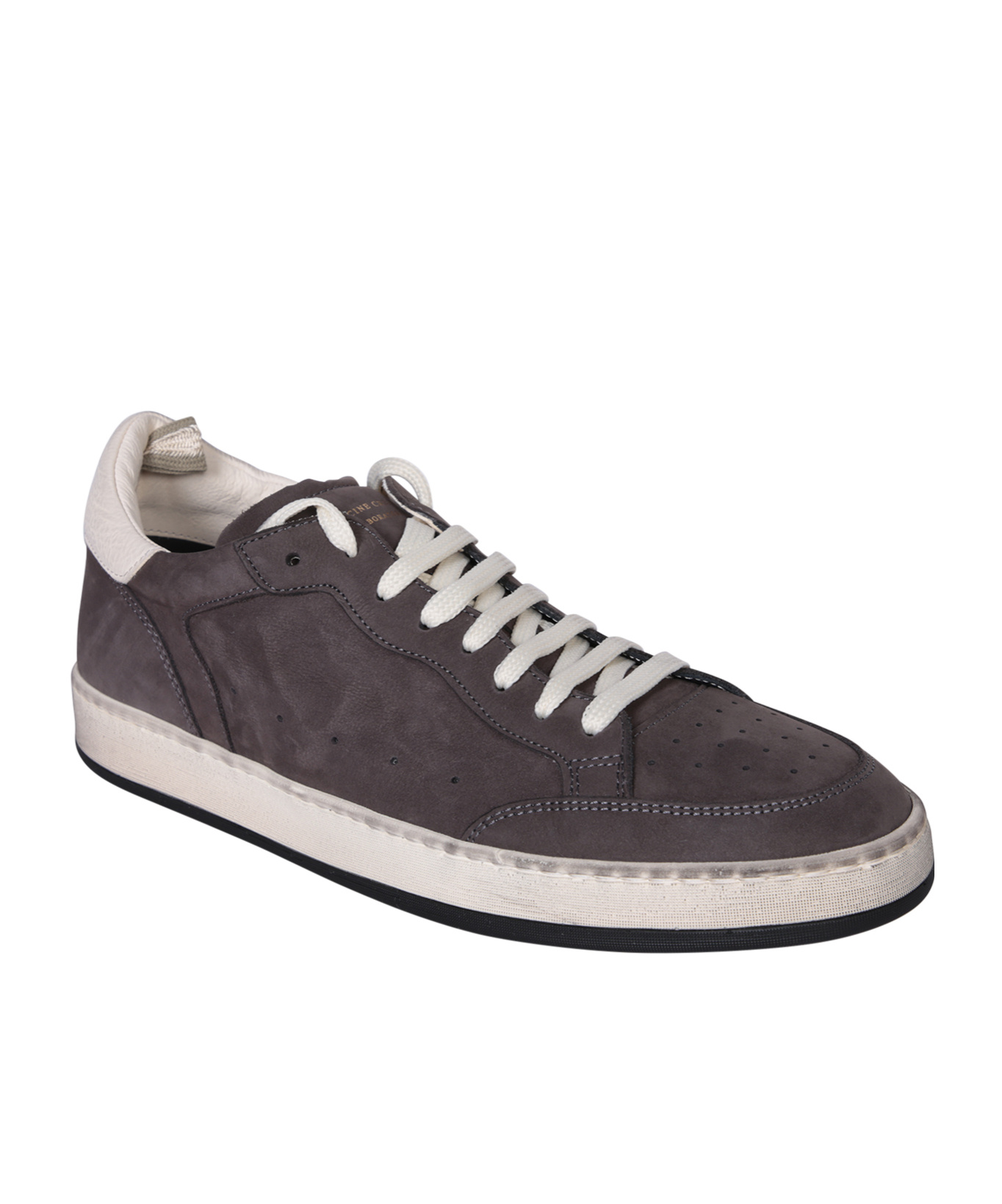 Officine Creative The Answer 002 Leather-trimmed Suede Sneakers In Black